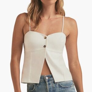 NWT Favorite Daughter Bea Linen Blend Camisole Tank in white size medium